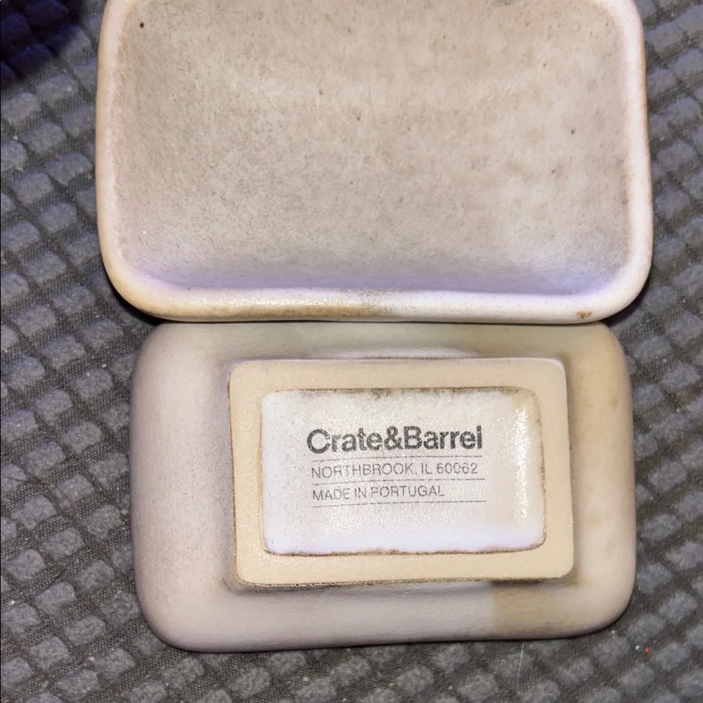 Set of Two Rectangular Ceramic Dishes Pinch Dishes